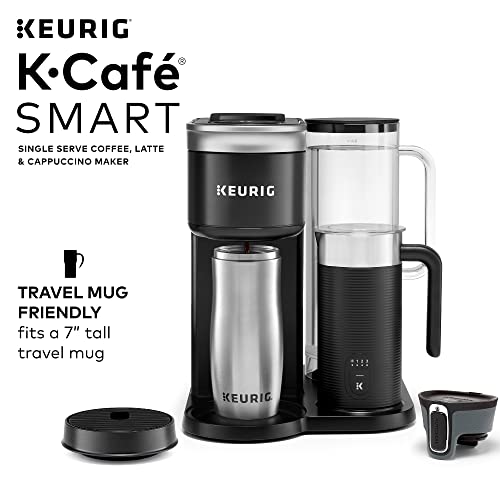 Keurig K-Cafe SMART - Cafetera para cápsulas K-Cafe, color negro