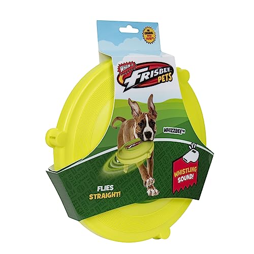 Juguete Volador Wham-O Pets Whizzbee Azul Flotante y Silbado para Perro