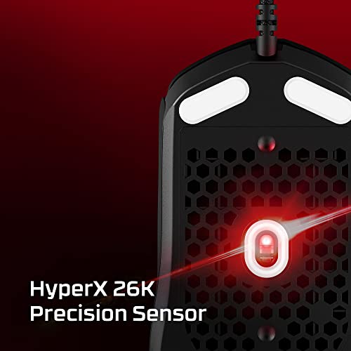 HyperX Pulsefire Haste 2 - Mouse para Juegos con Cable, Ultraligero, 53 g, frecuencia de sondeo de 8000 Hz, Sensor de precisión, Cable Hyperflex 2, Plug and Play, Color Negro