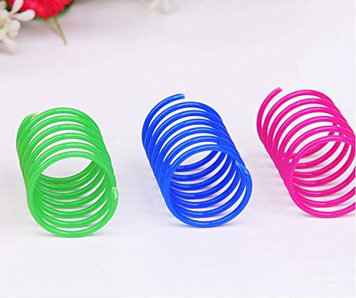 MICOKA - Muelles de muelle para gato (60 unidades), diseño de gato y gatitos en espiral para golpear, morder, caza y juego saludable activo (color al azar)