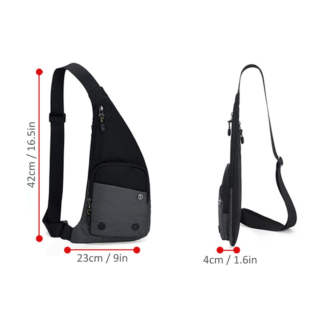 FENTERXY Bolso bandolera para hombre y mujer, bandolera Litweit, mochila bandolera, bolso de pecho para ciclismo, sismo