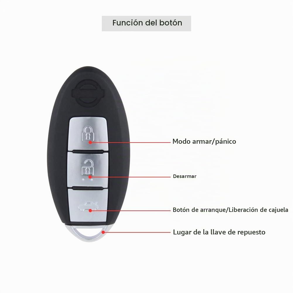 Sistema de Alarma de Seguridad para Auto EASYGUARD EC002-NI-NS Negro con Tecnología FSK y Entrada Sin Llave