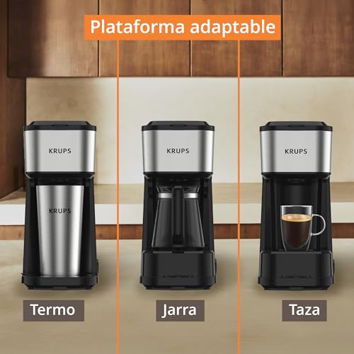 Cafetera de Filtro KRUPS Simply Brew 4 en 1 Plata con Filtro Permanente y Goteador