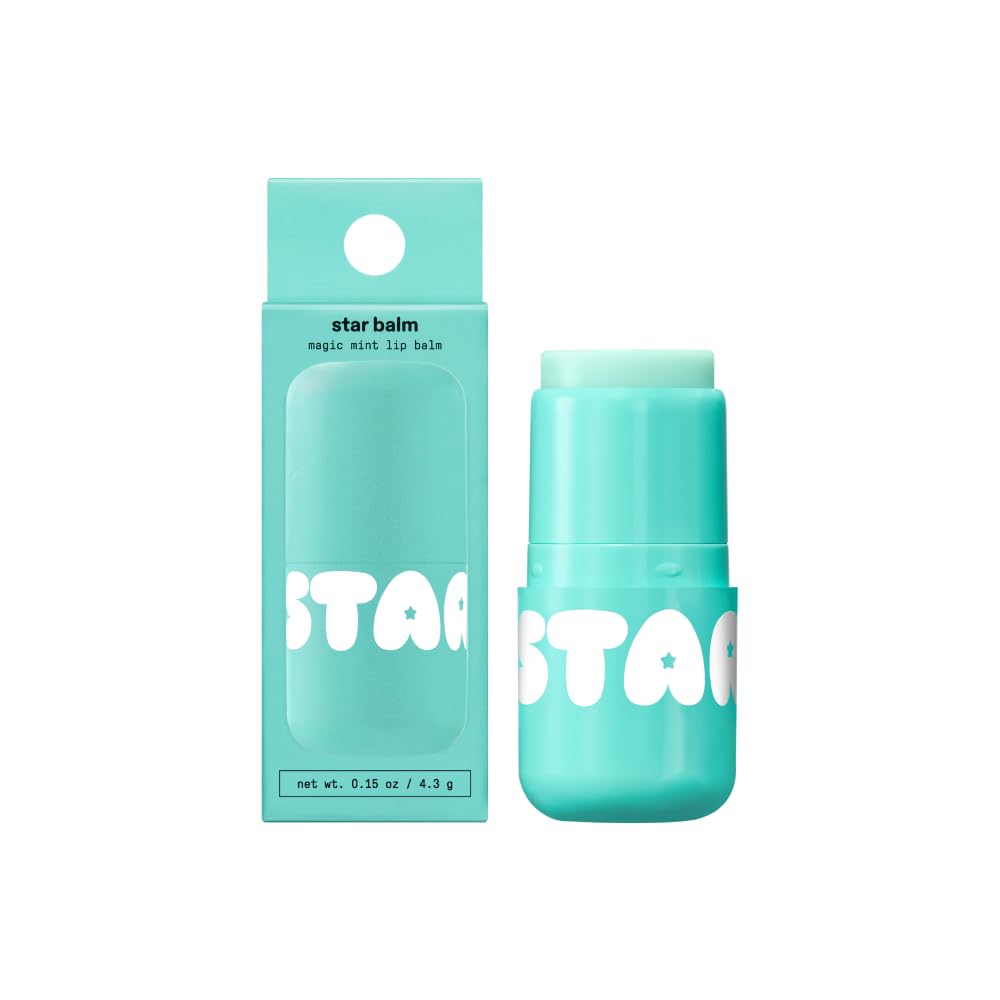 Starface Star Balm Magic Mint, Bálsamo Labial Hidratante con Manteca de Karité, Manteca de Cacao y Aceite de Coco, Sabor Cremoso a Menta, 4.25 g