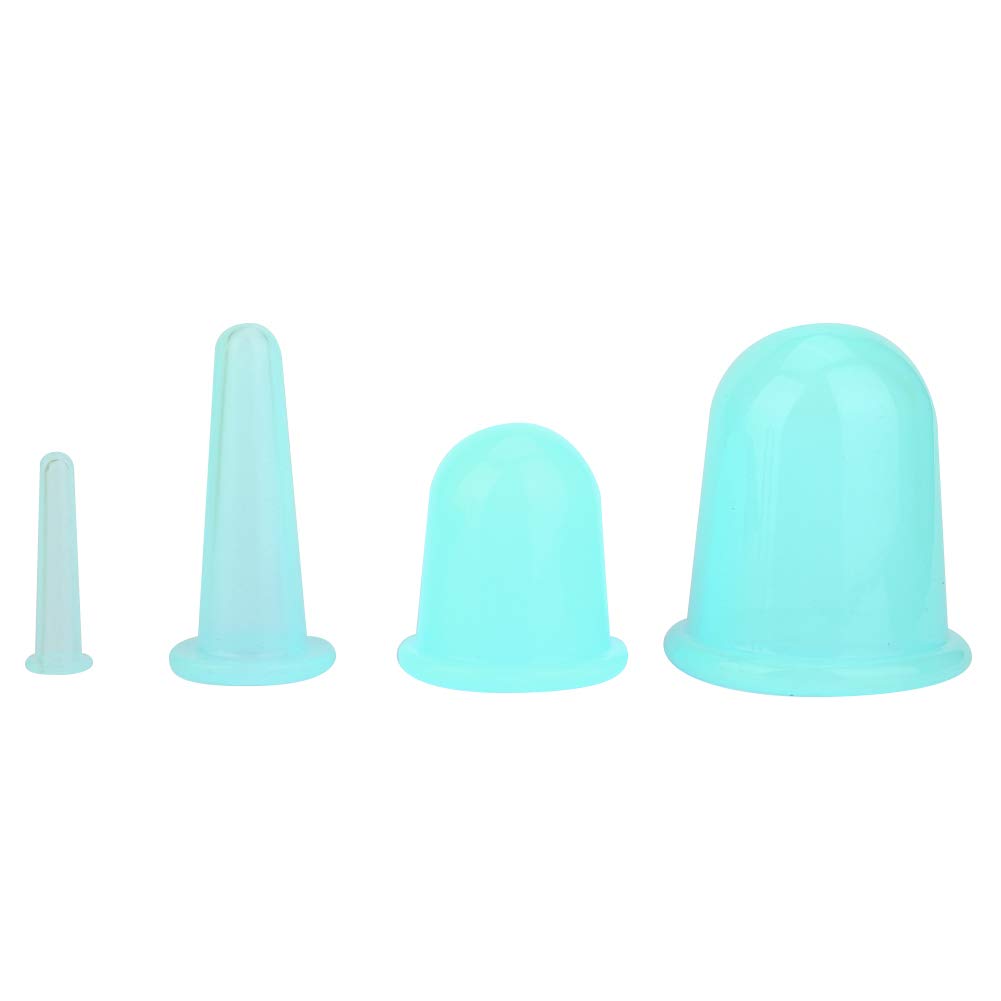 Rotekt Juego De 4 Piezas Kit De Ventosas De Masaje Facial De Silicona Vaso De Ventosas Lifting Reafirmante De La Piel Facial(03)