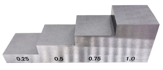 Bloque De Calibración De Medidor De Espesor Ultrasónico 0.25 0.5 0.75 1 Para Espesor Y Linealidad En Pruebas NDT Con Acero 1018