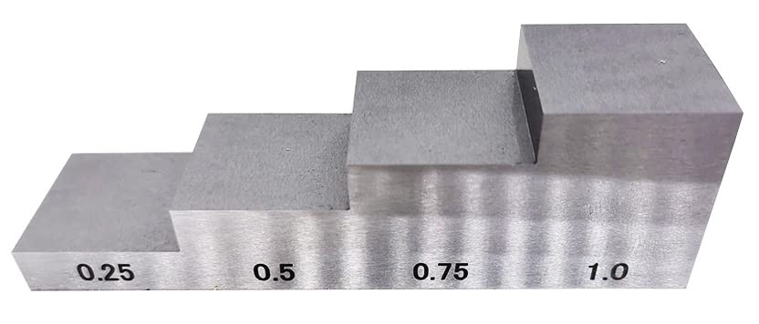 Bloque De Calibración De Medidor De Espesor Ultrasónico 0.25 0.5 0.75 1 Para Espesor Y Linealidad En Pruebas NDT Con Acero 1018