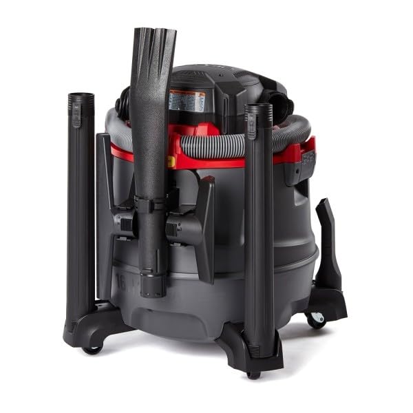Aspiradora RIDGID RT1600M Sólidos y Líquidos Doble Herramienta Manguera Profesional Ergonómica Ruedas 360°