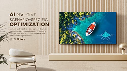 Hisense ULED 4K Premium 55U6H Quantum Dot QLED Series 55 Pulgadas Smart Google TV, Dolby Vision Atmos, Control Remoto de Voz, Compatible con Alexa (Modelo 2022)