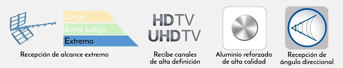 Antena Aérea STEREN Ant-Supreme Alto Desempeño para HD TV