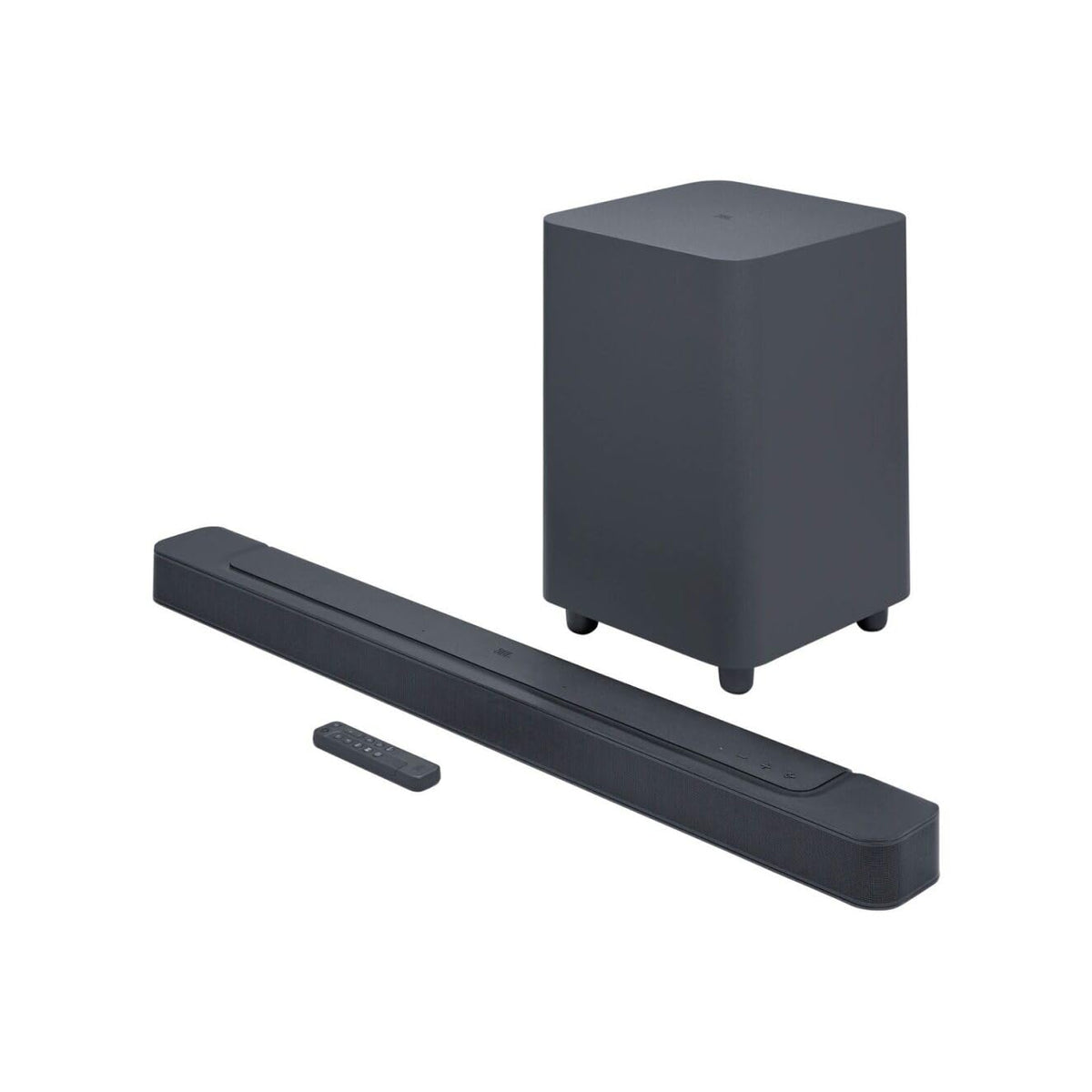 Barra de Sonido JBL Bar 500 Negro con Subwoofer 5.1 Surround Wi-Fi Bluetooth Dolby Atmos 590W HDMI ARC Multibeam