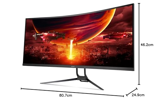 Acer Monitor Gaming Nitro de 34" Curvo UWQHD | Panel VA |Ultra-rápido | 180Hz | 0.5 ms (GTG min) | AMD FreeSync Premium | HDR10