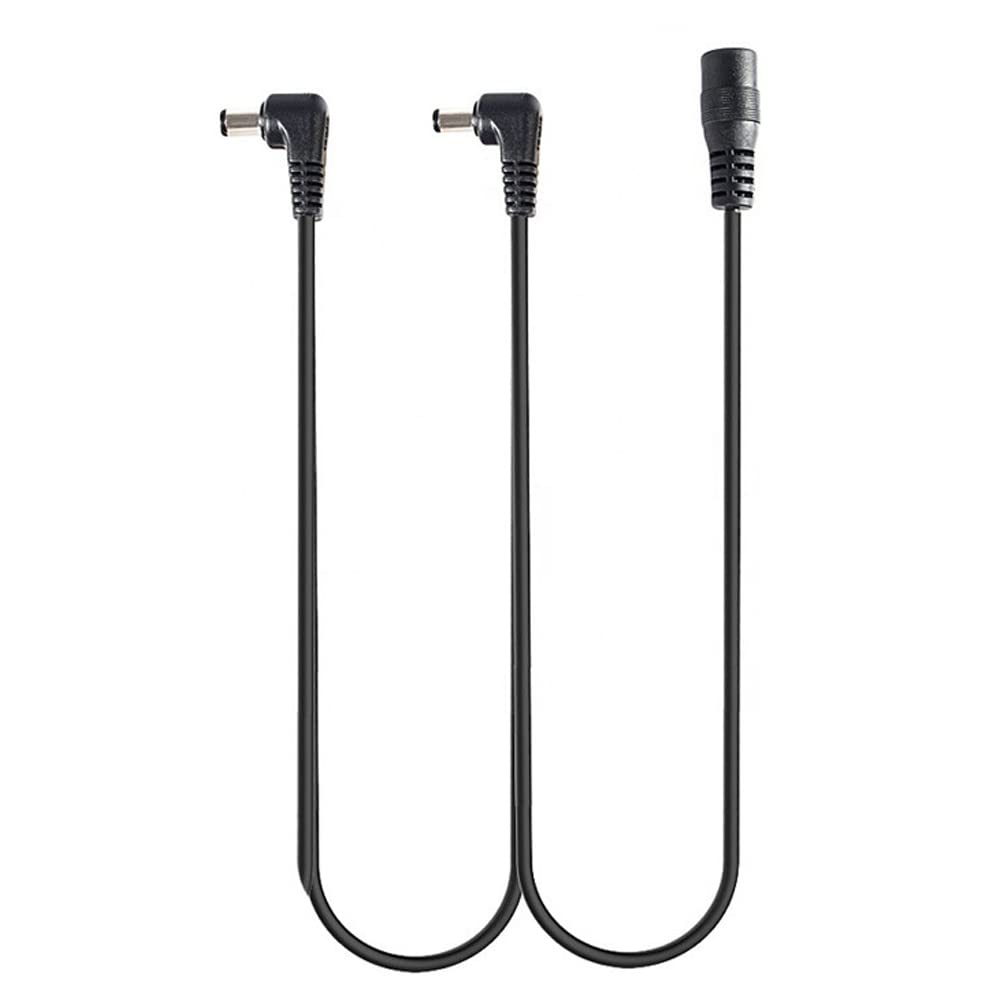 Cable de cadena de margarita de 1 a 2 maneras con efecto de guitarra, cable divisor de fuente de alimentación, cable de alimentación para enchufe adaptador de CC de 9 V
