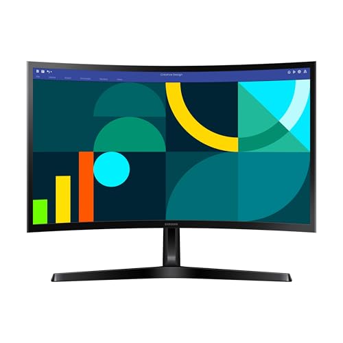SAMSUNG - Monitor de computadora Curvo FHD 1800R de 24 Pulgadas Essential S3 (S36GD) Series FHD 1800R, 100Hz, Modo de Juego, Comodidad Ocular Avanzada, Puertos HDMI y D-Sub, LS24D366GANXZA, 2024
