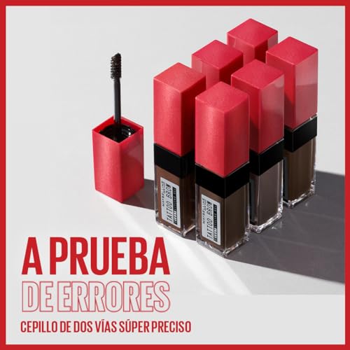 Maybelline Estilizador de cejas en gel de facil aplicación, Tattoo 3D tono Deep Brown, 21g