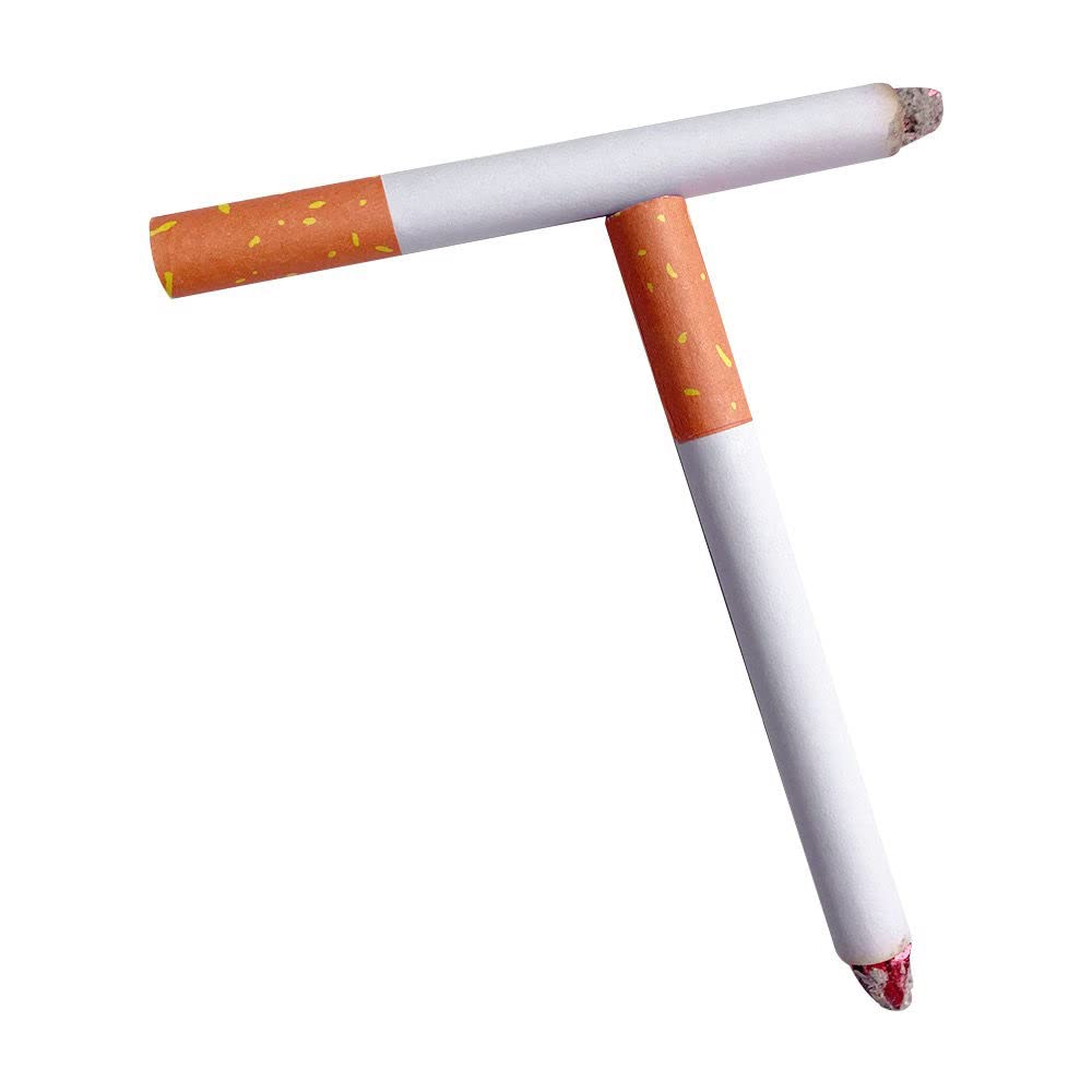 Cigarrillos falsos de soplo (paquete de 6) + (1 juego) cigarros falsos – humo soplado, cigarros de imitación con un aspecto realista, duradero, realista, disfraz de Halloween, juguete novedoso, humo