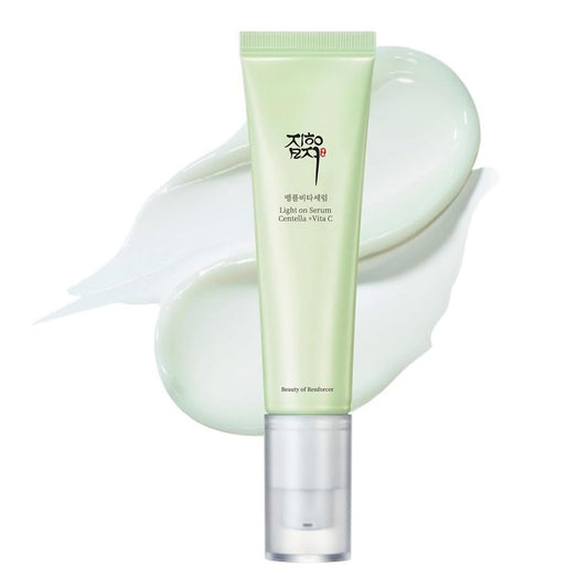 Suero Beauty of Light On Serum Centella Vitamin C Serum - Corrector de manchas oscuras para líneas finas, pigmentación e hidratación - Hidratante coreano para el cuidado de la piel para hombres y