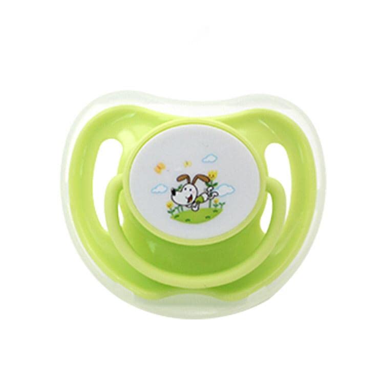 Chupón Ortodóntico Desarrolla Sentidos de tu Bebé con Tapa Protectora, Dibujos Animados, 1m+ (Verde - Perrito)