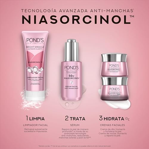 POND'S Bright Miracle Rutina Completa de 4 pasos con NIASORCINOL