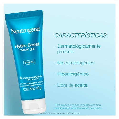 Crema Hidratante Facial en Gel Neutrogena Hydro Boost Ácido Hialurónico FPS 25 40g