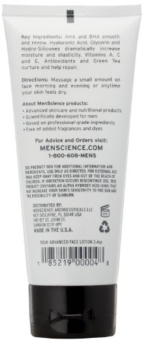 MenScience Androceuticals Advanced Lotion - Loción facial, 3.4 fl. oz