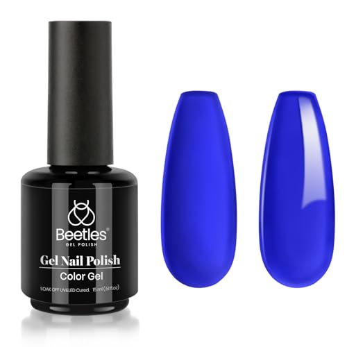 Beetles Esmalte de uñas en gel Paulina Lapislázuli Color azul translúcido Soak Off Uv LED Lámpara de uñas Esmalte en gel, Color azul Soak Off U V LED Esmalte en gel Diseño de arte de uñas Salón de manicura Salón de bricolaje Gel