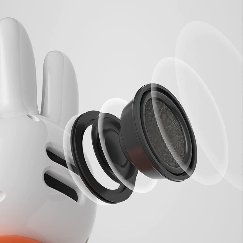 Miffy - Altavoces portátiles con Bluetooth, bonitos altavoces inalámbricos portátiles con sonido estéreo fuerte, micrófono integrado, ranura para tarjeta TF, doble emparejamiento, tiempo de