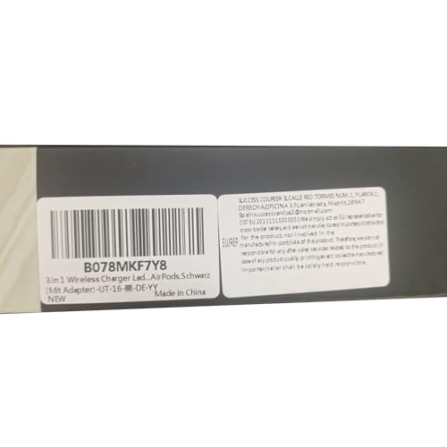 JE Cargador inalámbrico 3 en 1, Estación de Carga inalámbrica Compatible con iPhone 15/14/13/12/11/XR/XS/8, Cargador Inductiva Wireless para AirPods 3/2/Pro