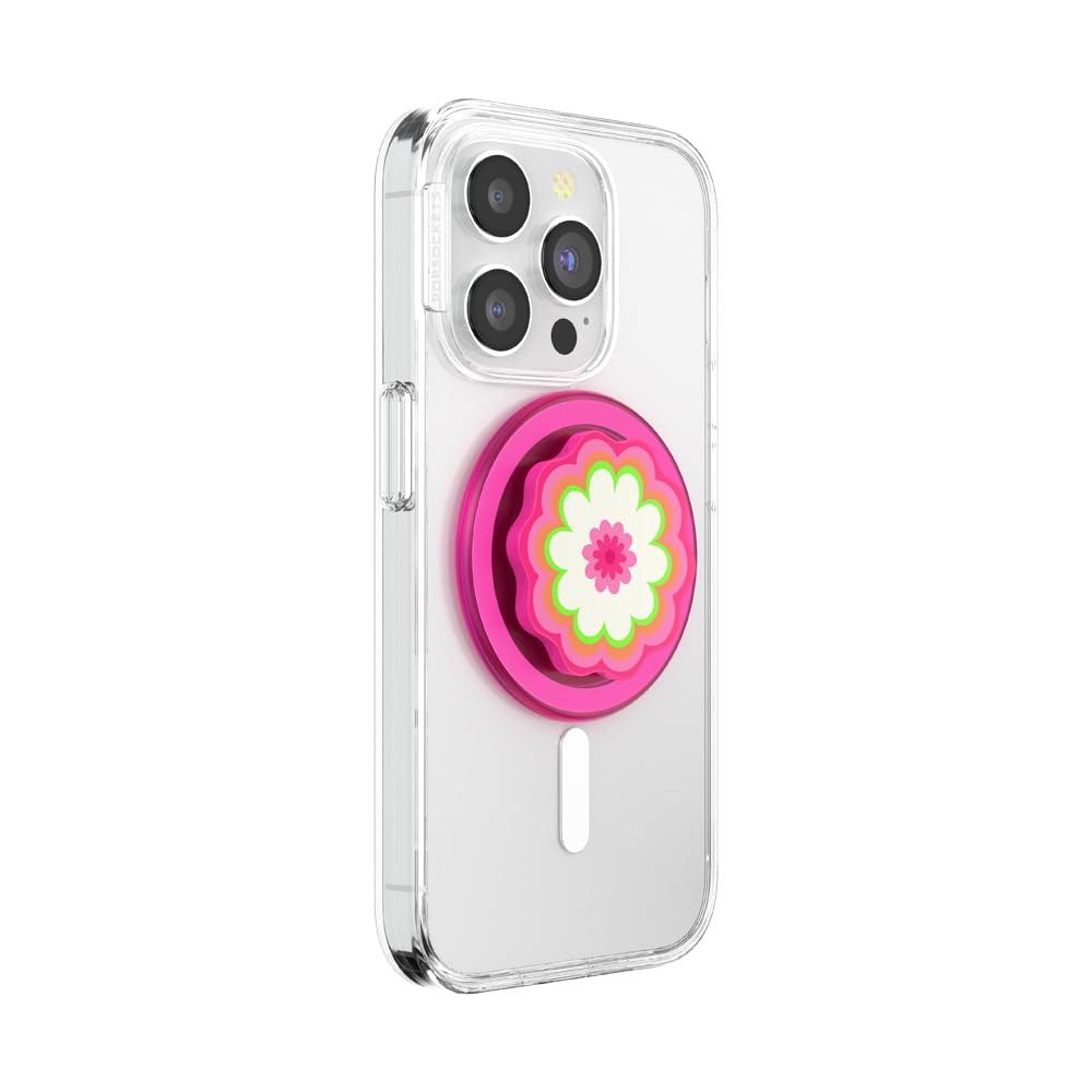 Agarre para Teléfono PopSockets Caleidoscopio de Flores Magnético y Compatible con Carga Inalámbrica