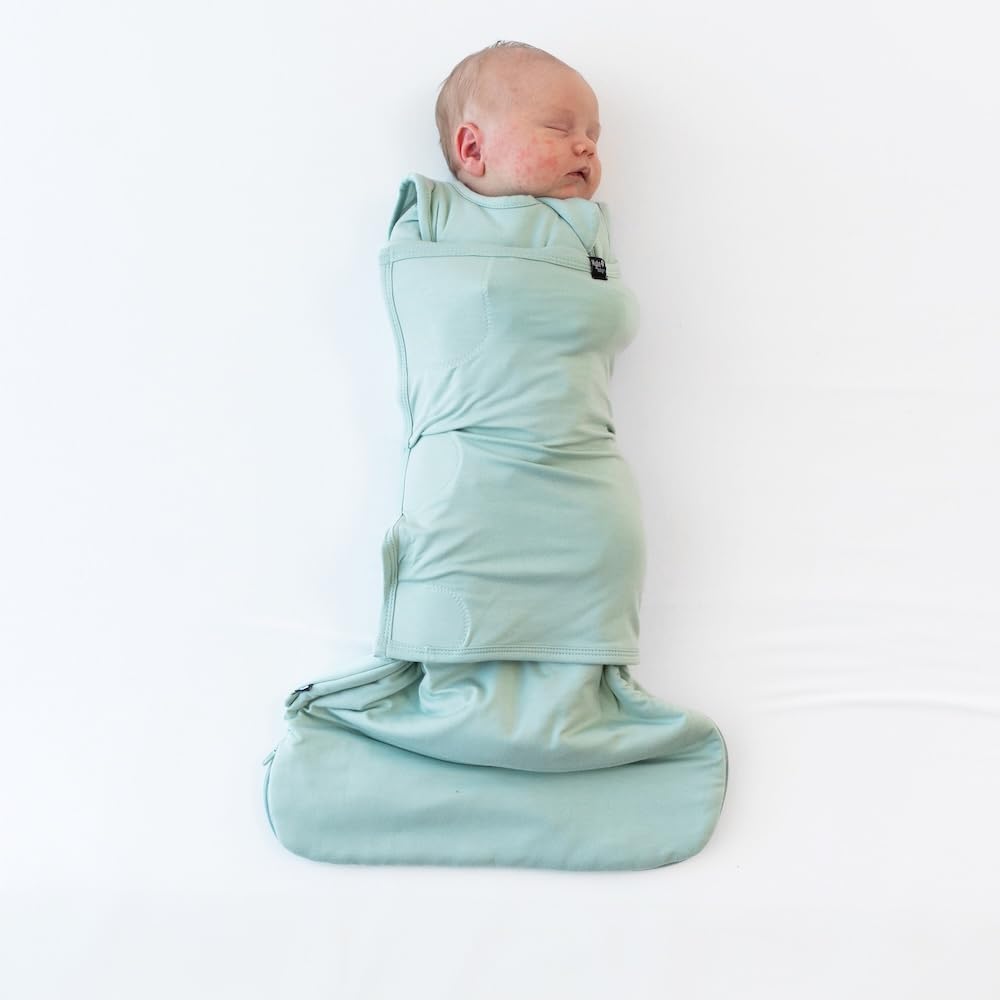 KYTE BABY - Bolsa de dormir con cierre doble, banda extraíble, rayón hecho de bambú esencial de transición para guardería, 1.0 TOG, salvia)