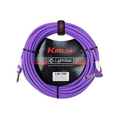 Cable para instrumento Kirlin profesional, 3 metros plug 1/4 escuadra, LGI202 colores (Purpura)