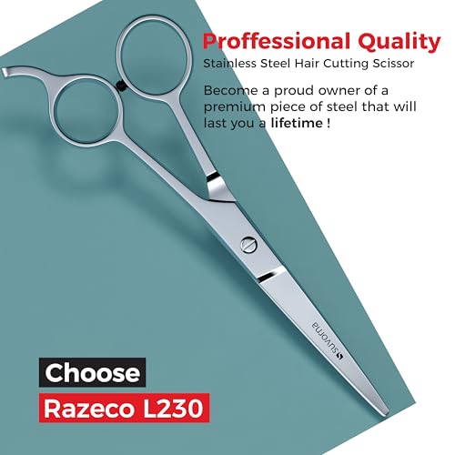 Suvorna Tijeras de corte de cabello de 6,5 pulgadas para profesionales, barberos y peluqueros - Tijeras para cortar y recortar el cabello - Tijeras de mano derecha para hombres, mujeres y adultos.
