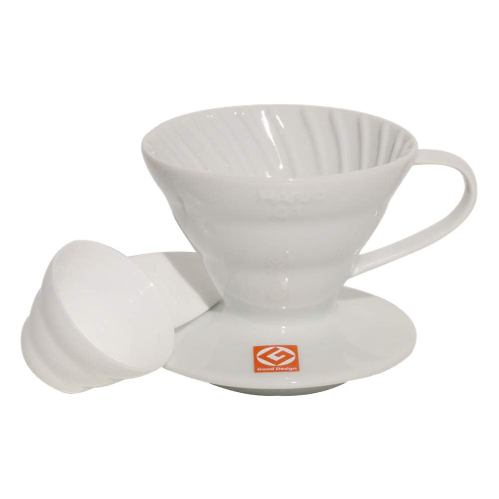 Hario V60 - Goteador de café de plástico, tamaño 01, color blanco
