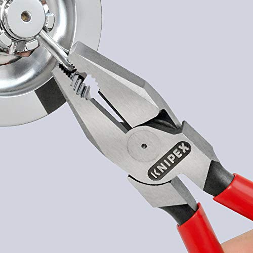 KNIPEX Tools - Alicates combinados de alto apalancamiento (201180), 7.25