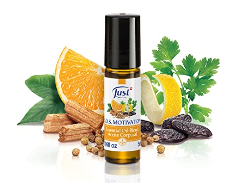 SwissJust Aceite corporal original suizo JUST SOS Motivation Roll On 5 ml 1.16 onzas líquidas
