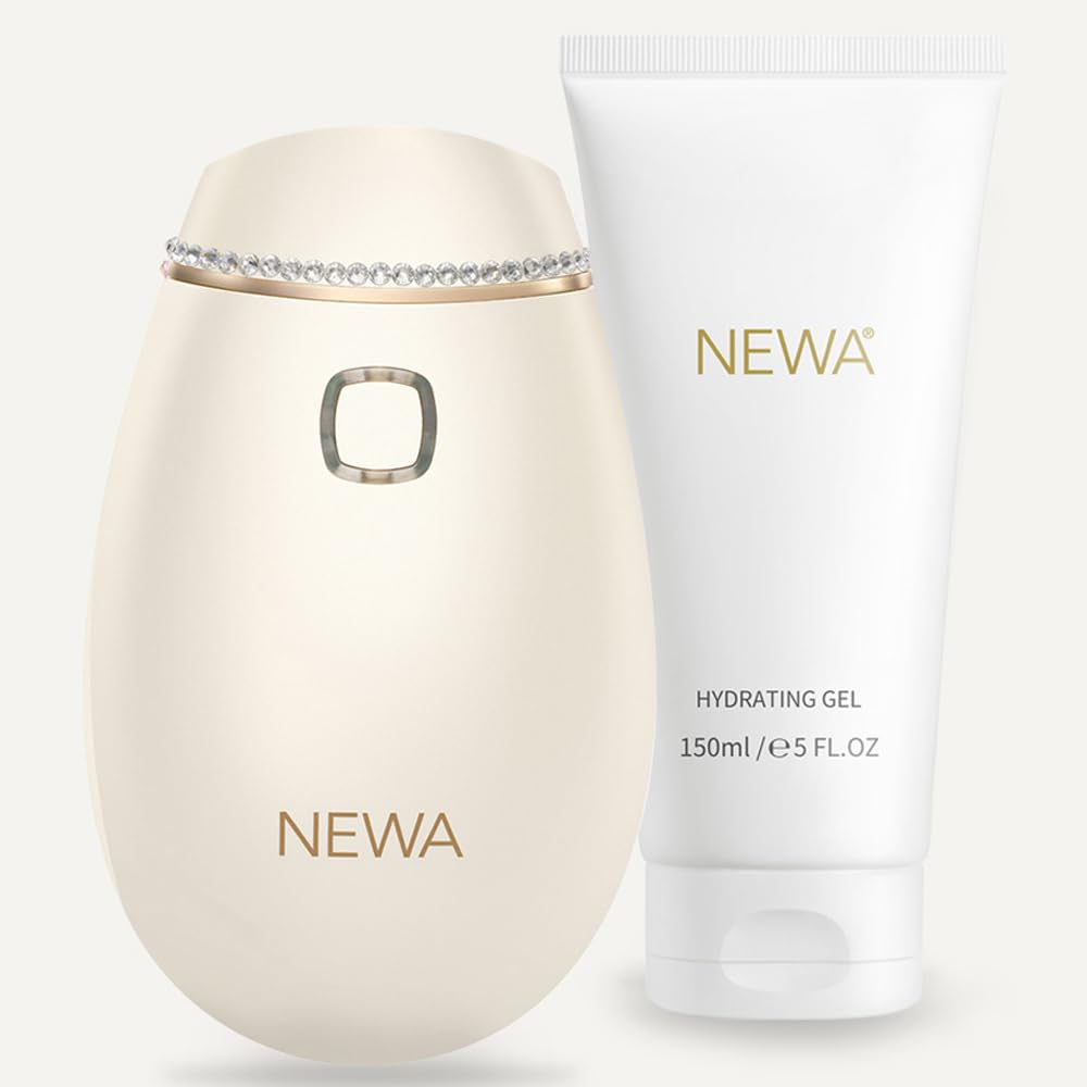 NEWA Dispositivo de radiofrecuencia para la reducción de arrugas (enchufable): herramienta para el cuidado de la piel aprobada por la FDA para reafirmar el rostro. Estimula la producción de colágeno y