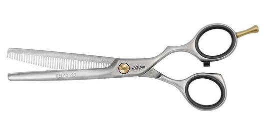 Jaguar Pre Style Relax 43 - Tijeras de adelgazamiento profesionales de 6 pulgadas, 43 dientes de adelgazamiento, diseño ergonómico, tijeras de peluquería de acero inoxidable para precisión y