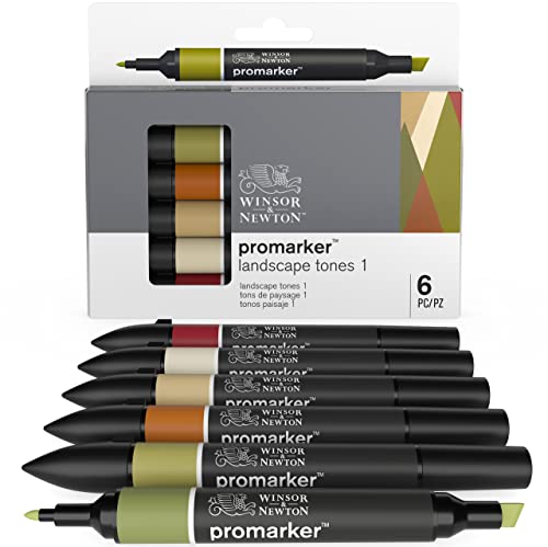 Winsor & Newton ProMarker Set, 6 unidades, paisaje