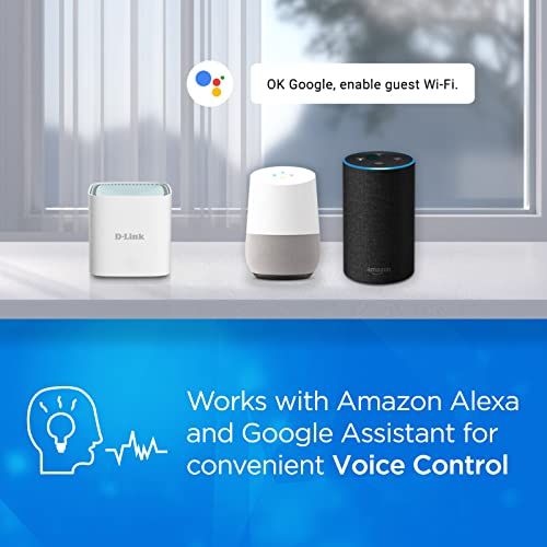 D-Link Eagle Pro AI Mesh WiFi 6 Router System (Paquete de 3) - Paquete múltiple para Red inalámbrica Inteligente de Internet, Compatible con Alexa y Google, AX1500 (M15/3)