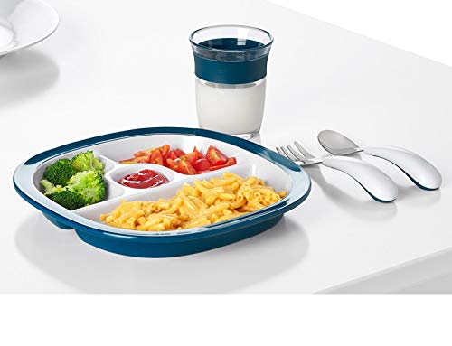 OXO Tot 61132200 Juego Tenedor/Cuchara, Acero, 2 Piezas, Azul Turquesa