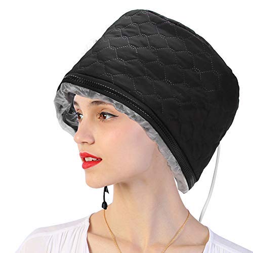 Gorro Eléctrico Para El Cabello, Beauty Hair Steamer Cap Sombrero 3 Engranajes, Para El Spa Del Cabello Tratamiento Térmico Para Secadora De Pelo For Acondicionadores En El Hogar Cuidad (Black)