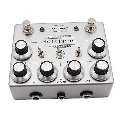 Demon Fx DemonFx Gladiator Pedal de guitarra eléctrica de doble preamplificador