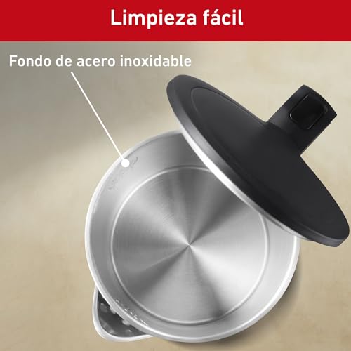 Hervidor Eléctrico T-fal Negro 1.5 L Seguro al Tacto con Potencia de 1350 W y Base 360°