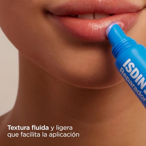 ISDIN reparador labial fluido con acido hialuronico. protege y repara los labios, la nariz y la zona perioral, textura fluida y ligera, 10ml, 0.28 grams, 10 mililitro, 1