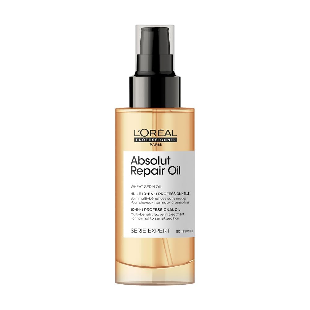 L'Oreal Professionnel Shampoo Reparador Para Cabello Danado 500 Ml Serie Expert Absolut Repair Gold + Acondicionador reparador para cabello danado 200 ml + Suero reparador de cabello danado 90 ml