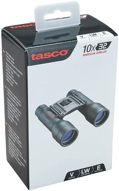 Binoculares Tasco Prisma Roof 10x32 mm Prácticos y Ligeros de Viaje