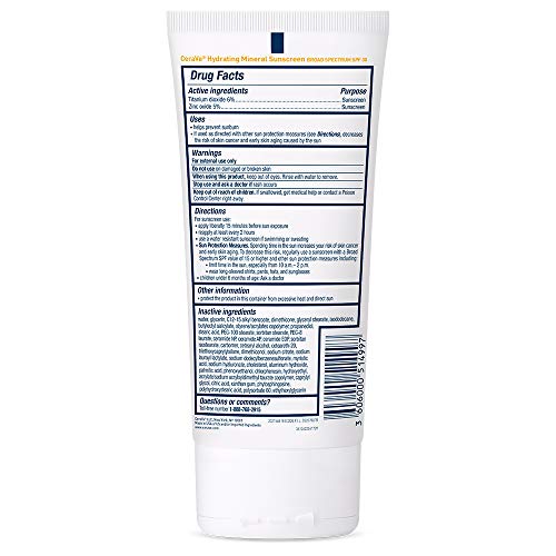 CeraVe 100% Mineral Sunscreen SPF 30 | Body Sunscreen with Zinc Oxide & Titanium Dioxide for Sensitive Skin | 5 oz, 1 Pack