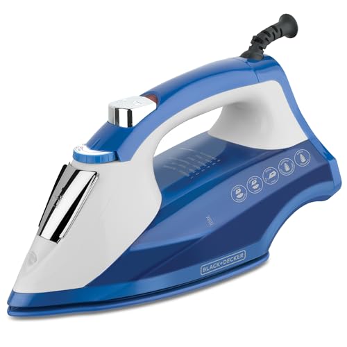 Black+Decker Plancha de Vapor Light 'N Easy, Suela con Acondicionadores, IR1866