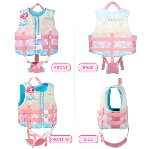 Chaleco de Natación Zeraty Neopreno con Correas de Seguridad Ajustables para Niños y Niñas
