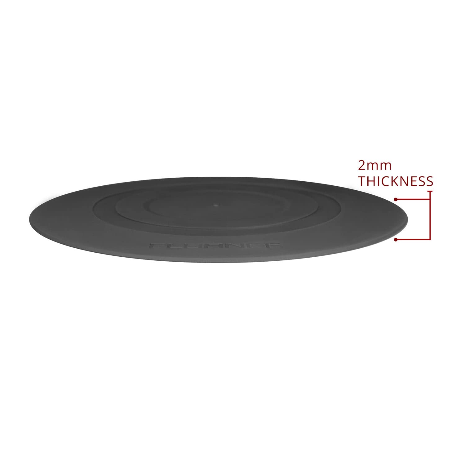 Tapete Giratorio Fluance Negro Diseño de Silicona Grado Audiófilo para Reproductores de Vinilo